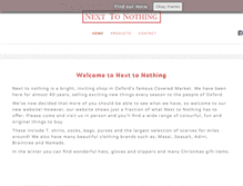 Tablet Screenshot of nexttonothing.co